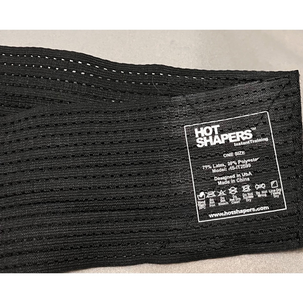 Hot Shapers Instant Training Waist Trimmer Belt‎ Black One Size HS-IT2599